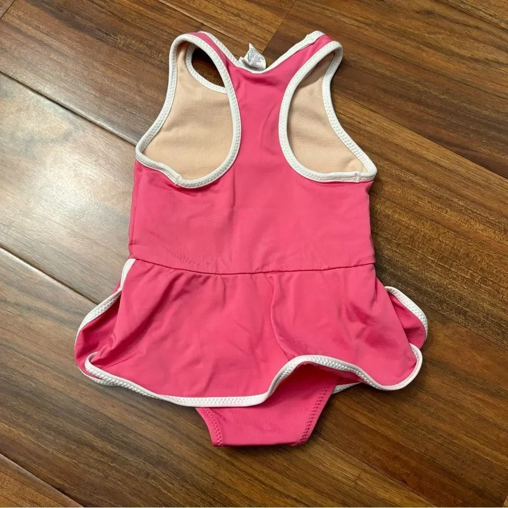 Ralph Lauren pink/white one piece bathing suit.
